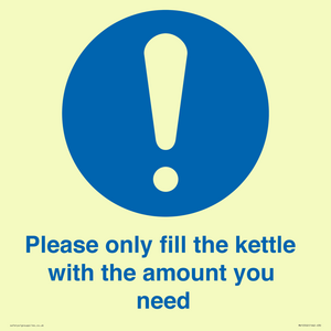 Please only fill the kettle with the amount you need
